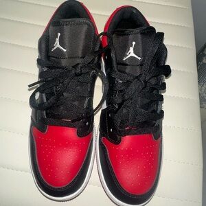 Jordan Kids Red and Black Sneakers